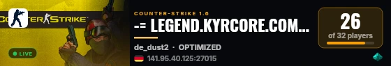-= LEGEND.KYRCORE.COM [CLASSIC + VIP] =- live status badge