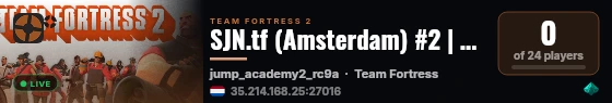 SJN.tf (Amsterdam) #2 | All Maps | Jump live status badge