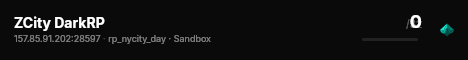 ZCity DarkRP live status badge