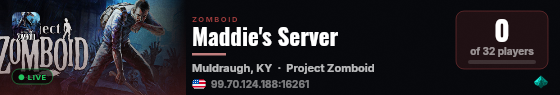 Maddie's Server live status badge