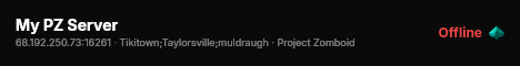 My PZ Server live status badge
