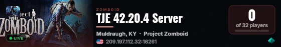 TJE 42.20.4 Server live status badge