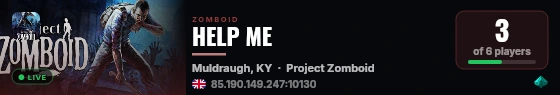 HELP ME live status badge