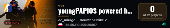 youngPAPIOS powered by PRACC.COM live status badge
