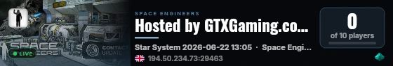 Hosted by GTXGaming.co.uk live status badge