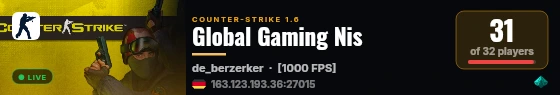 Global Gaming Nis live status badge