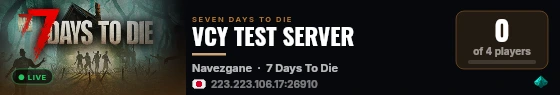 VCY TEST SERVER live status badge