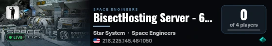 BisectHosting Server - 6fcd0ea6 live status badge