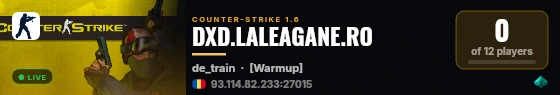 CS Server live status badge
