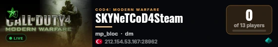 SKYNeTCoD4Steam live status badge