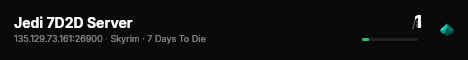 Jedi 7D2D Server live status badge