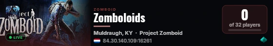 Zomboloids live status badge