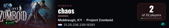 chaos live status badge