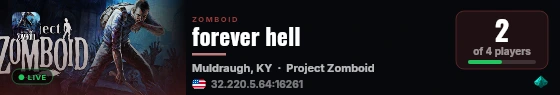 forever hell live status badge