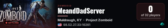 MeandDadServer live status badge
