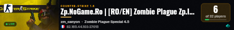 Zp.NoGame.Ro | [RO/EN] Zombie Plague Zp.Indungi.Ro Nostalgia live status badge