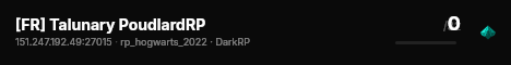 [FR] Talunary PoudlardRP live status badge