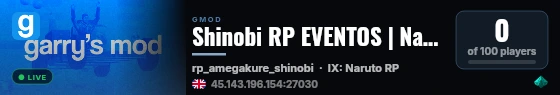 Shinobi RP EVENTOS | Naruto RP - https://discord.gg/BPv5xcRJKj live status badge