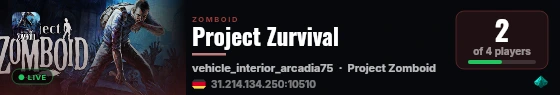Project Zurvival live status badge
