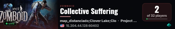 Collective Suffering live status badge