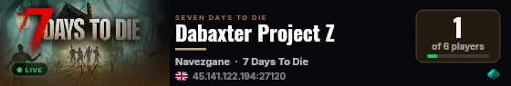 Dabaxter Project Z live status badge