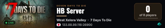 HB Server live status badge