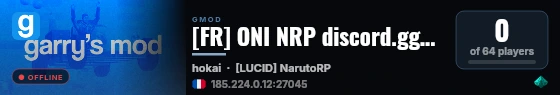 [FR] ONI NRP discord.gg/oninrp | [En développement] live status badge