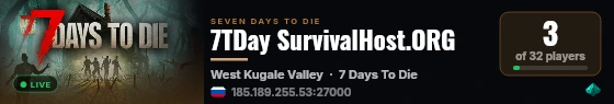 7TDay SurvivalHost.ORG live status badge