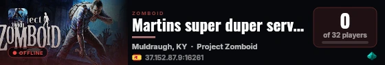 Martins super duper server live status badge
