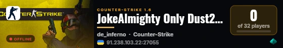 JokeAlmighty Only Dust2 Server |HUN| live status badge