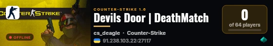 Devils Door | DeathMatch live status badge