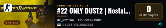 #22 ONLY DUST2 | Nostalgia Gamers live status badge