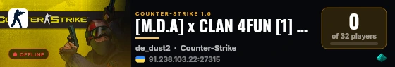[M.D.A] x CLAN 4FUN [1] @MaxiGames live status badge