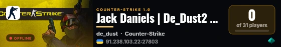 Jack Daniels | De_Dust2 Only live status badge