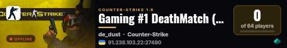 Gaming #1 DeathMatch (Respawn Public) +18 live status badge