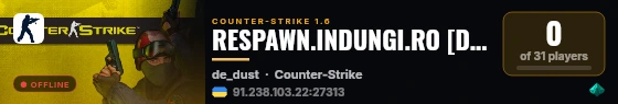 RESPAWN.INDUNGI.RO [DeathMatch CSDM] +18 live status badge