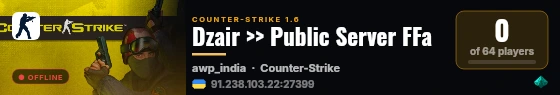 Dzair >> Public Server FFa live status badge