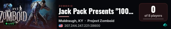 Jack Pack Presents "100k Zombies to Save the World" live status badge