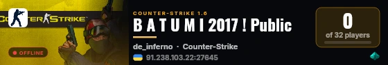 B A T U M I 2017 ! Public live status badge