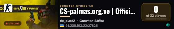 CS-palmas.org.ve | Official #1 - Old School [VE] live status badge