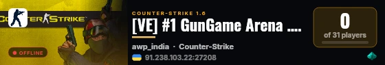 [VE] #1 GunGame Arena .: Furien Xp LeVEL :. live status badge