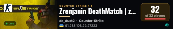 [TR] HDGaming Pro Public live status badge