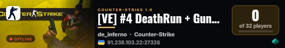 [VE] #4 DeathRun + GunGame [TEAMPLAY]  [VIP] [Public] live status badge