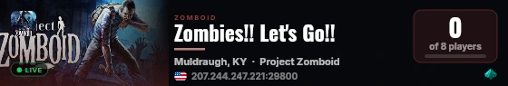 Zombies!! Let's Go!! live status badge