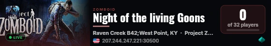 Night of the living Goons live status badge