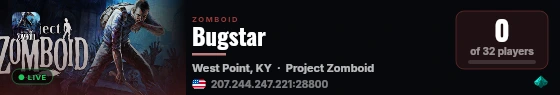 Bugstar live status badge