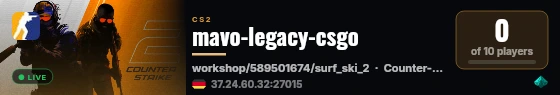 mavo-legacy-csgo live status badge