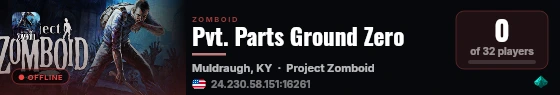 Pvt. Parts Ground Zero live status badge