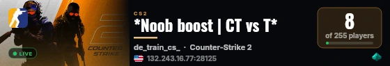 *Noob boost | CT vs T* live status badge