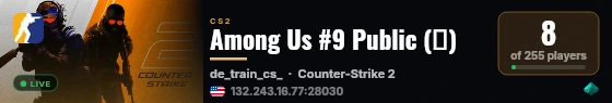 Among Us #9 Public (💚) live status badge